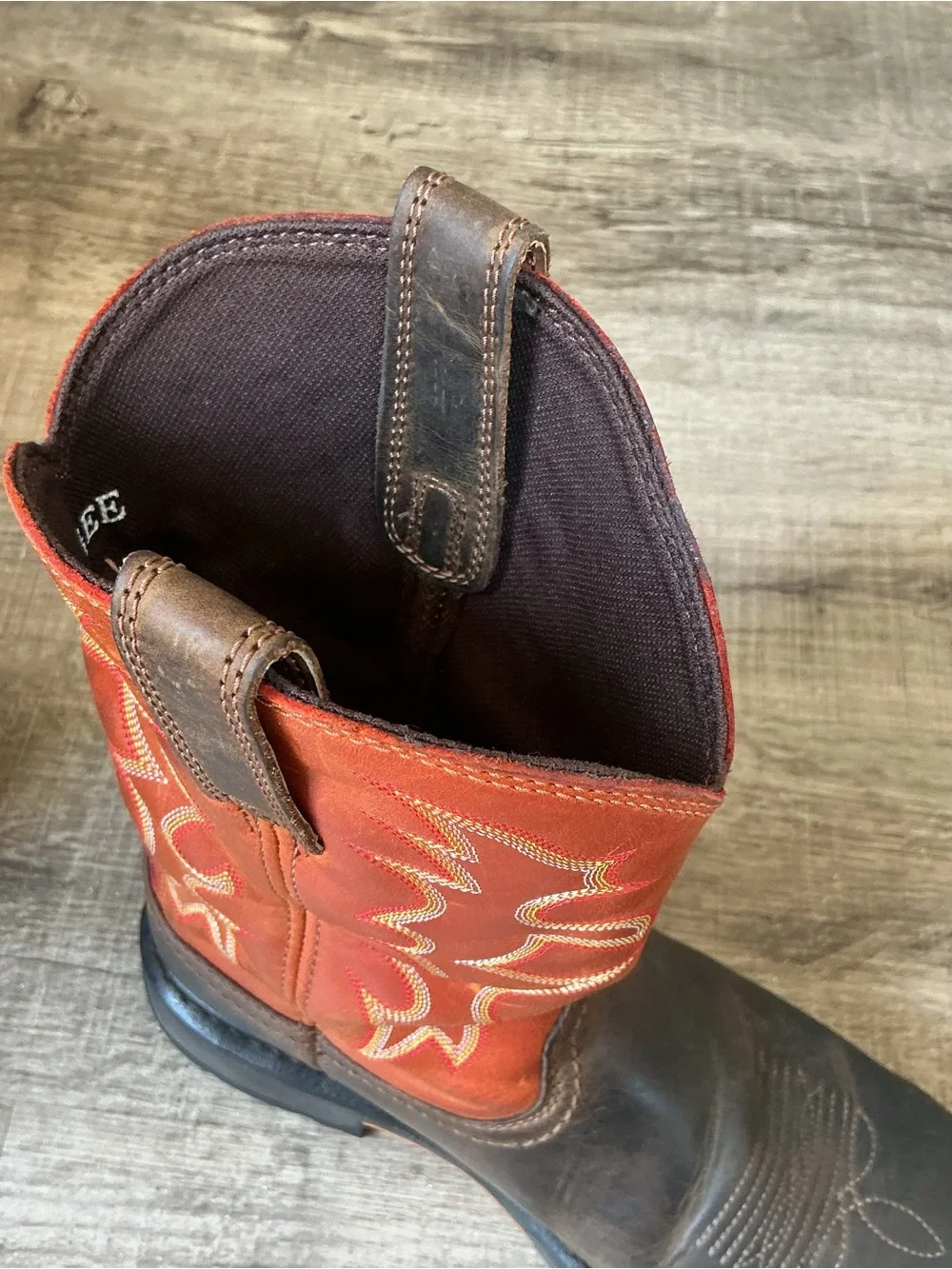 Ariat Men's WorkHog Wide Square Toe Work Boots Brown Brick Red Size 9.5 EE Wide